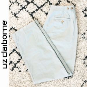 Liz Claiborne High Rise Mint Chinos